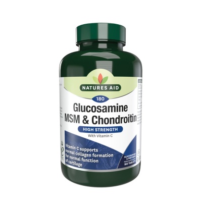 Natures Aid Glucosamine, MSM & Chondroitin 180 tabs